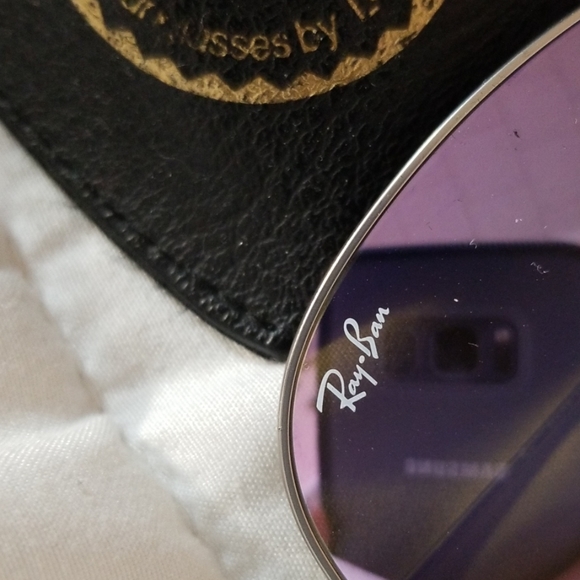 Purple mirrored aviator ray-bans - Picture 3 of 8